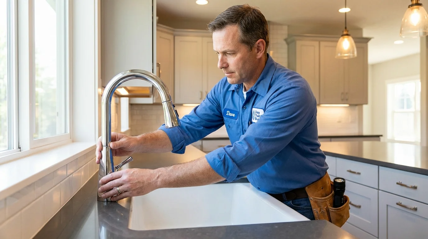 Kitchen faucet installation by Johns Plumbing LLC in Bowdon